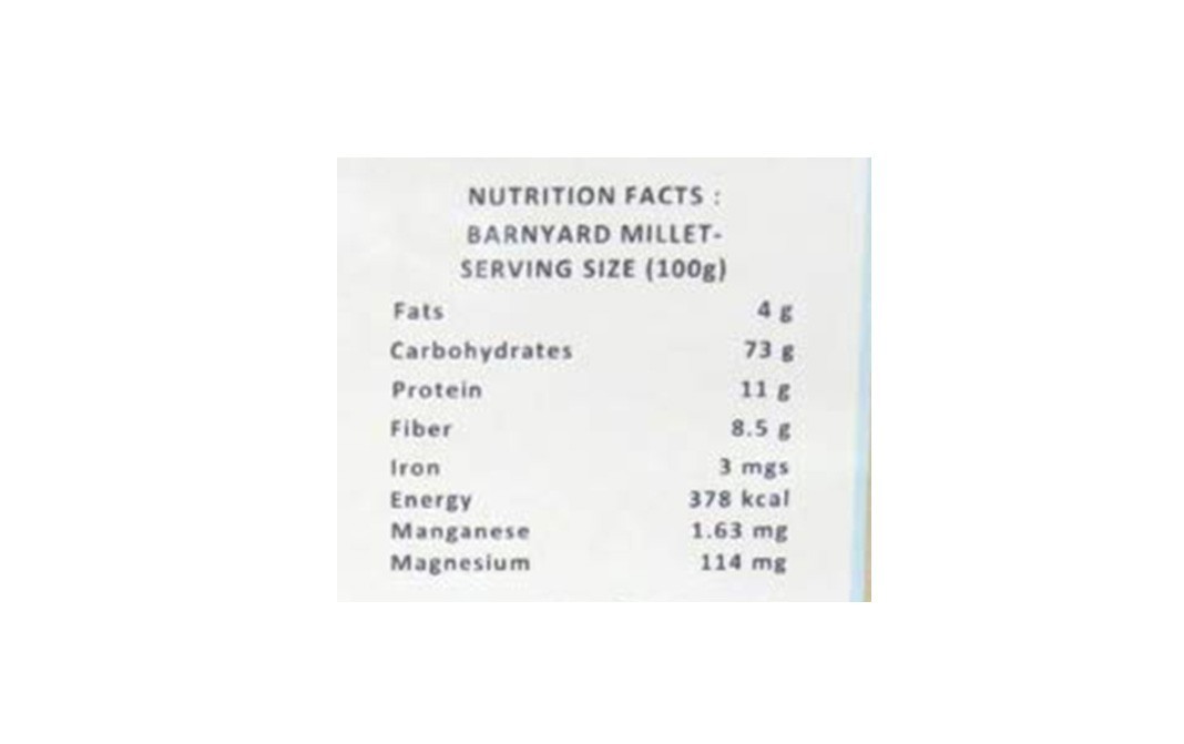 NutriBuck Barnyard Millet (Samo/Vari/Bhagar)    Pack  2 kilogram